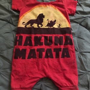 Disney Lion King Hakuna Matata Tshirt Romper